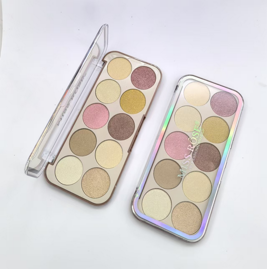 Miss Rose 10 Color Heaven Hue Highlighter Palette