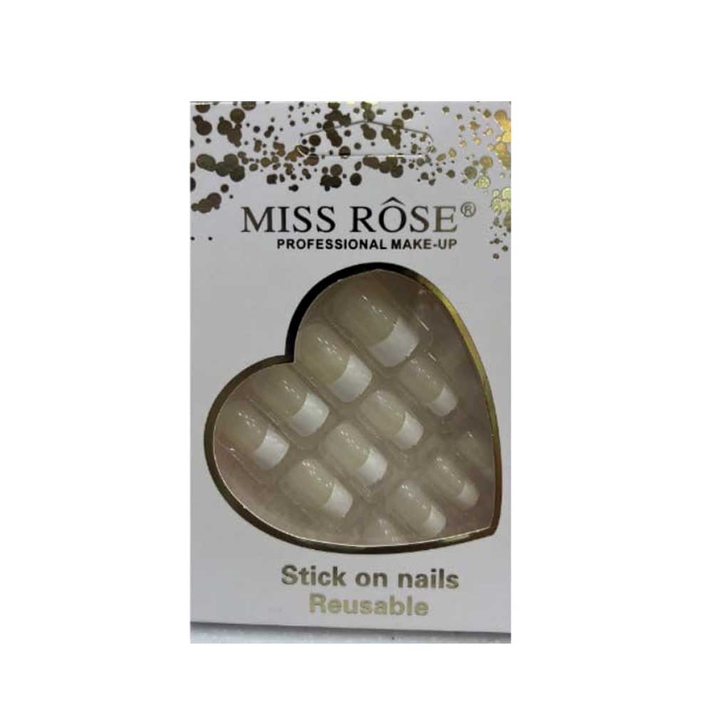 Miss Rose Stick on Nails Reusable