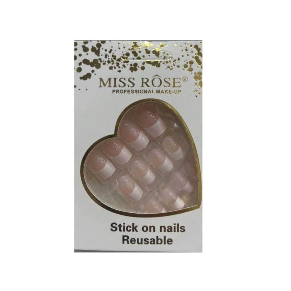 Miss Rose Stick on Nails Reusable