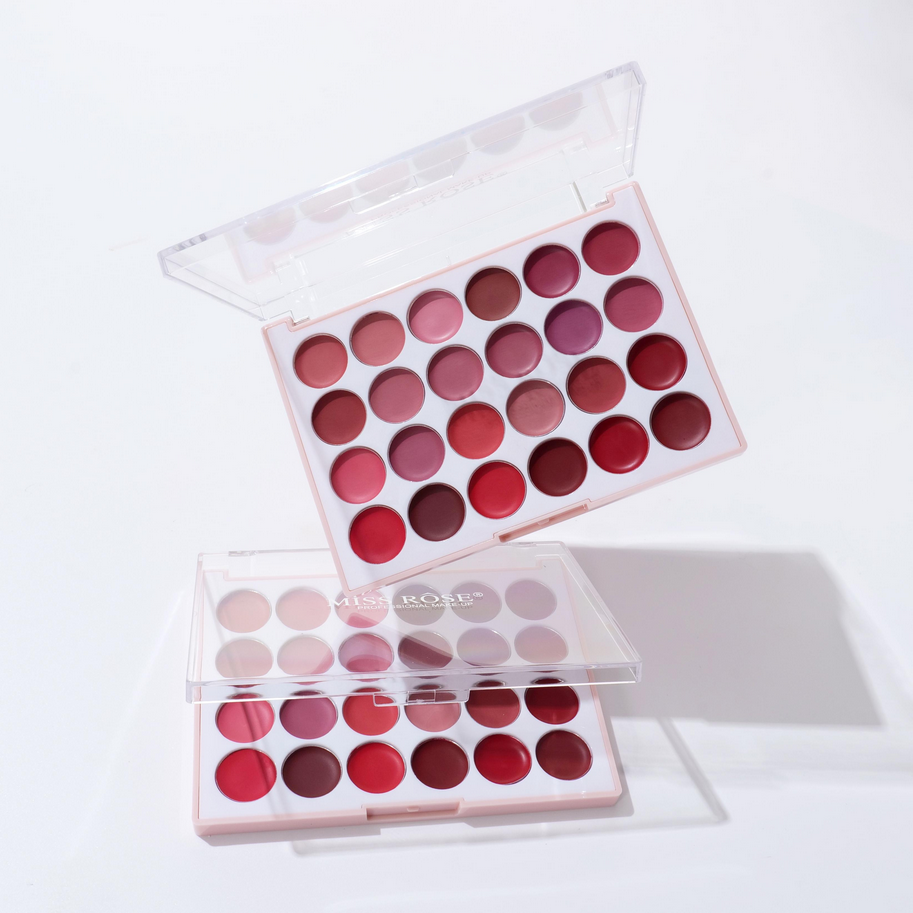 Miss Rose 24 Color All-Round Moisturizing Matte Lipstick palette