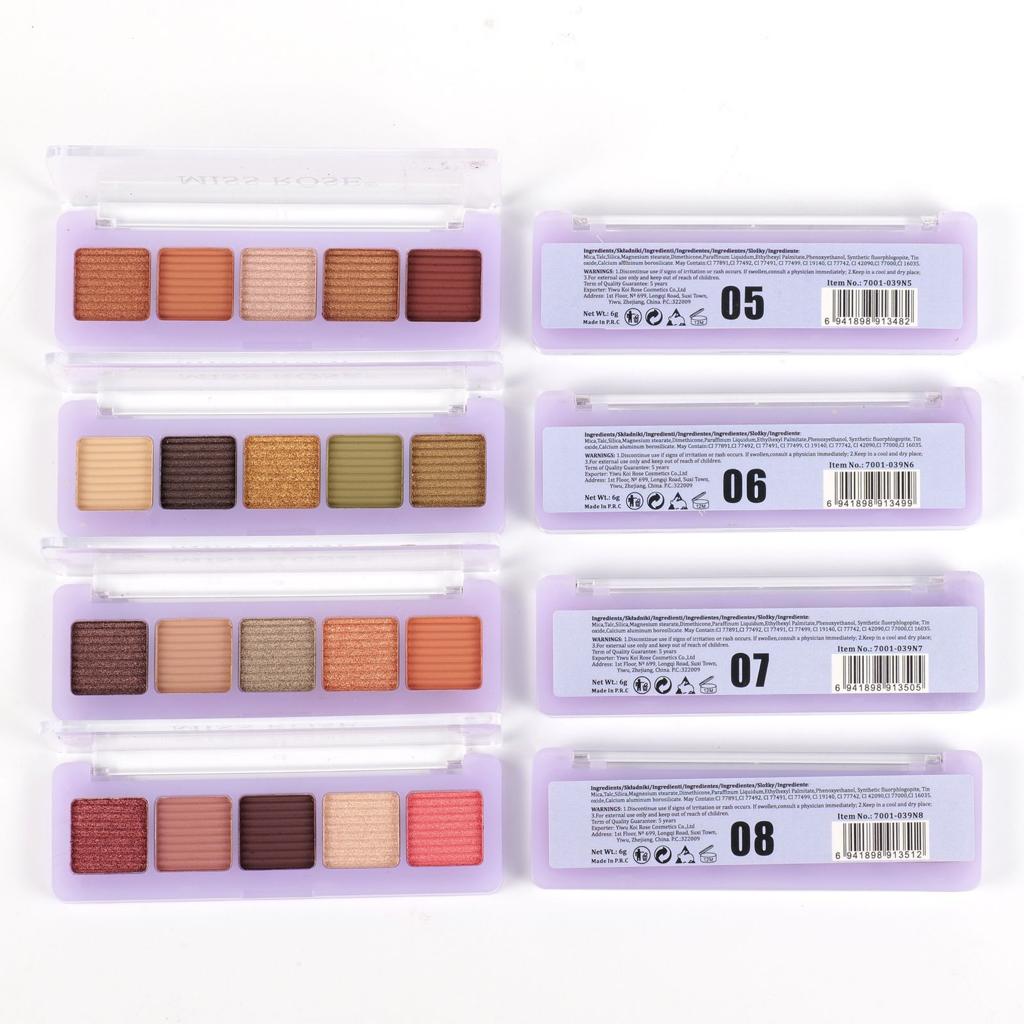 Miss Rose 5 Color Soft Glam Eye Palette
