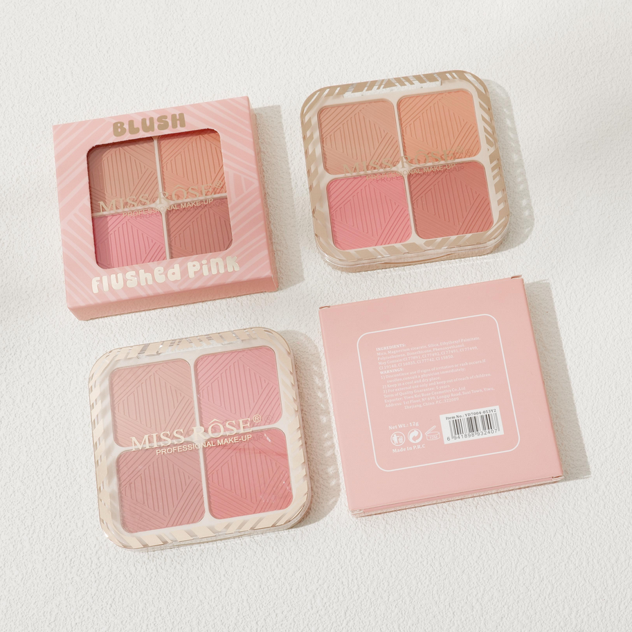 Miss Rose Flushed Pink 4-Color Blusher