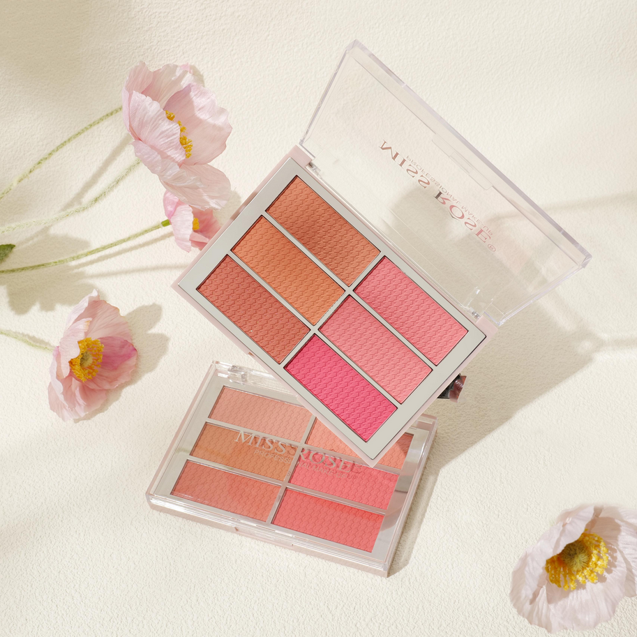 Miss Rose Rubik's Cube Matte 6 Color BLusher