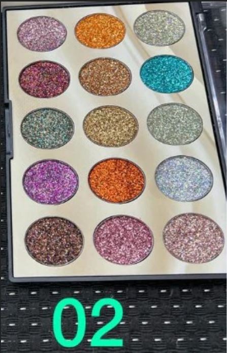 Miss Rose 15 Color Sequin Glitter Palette