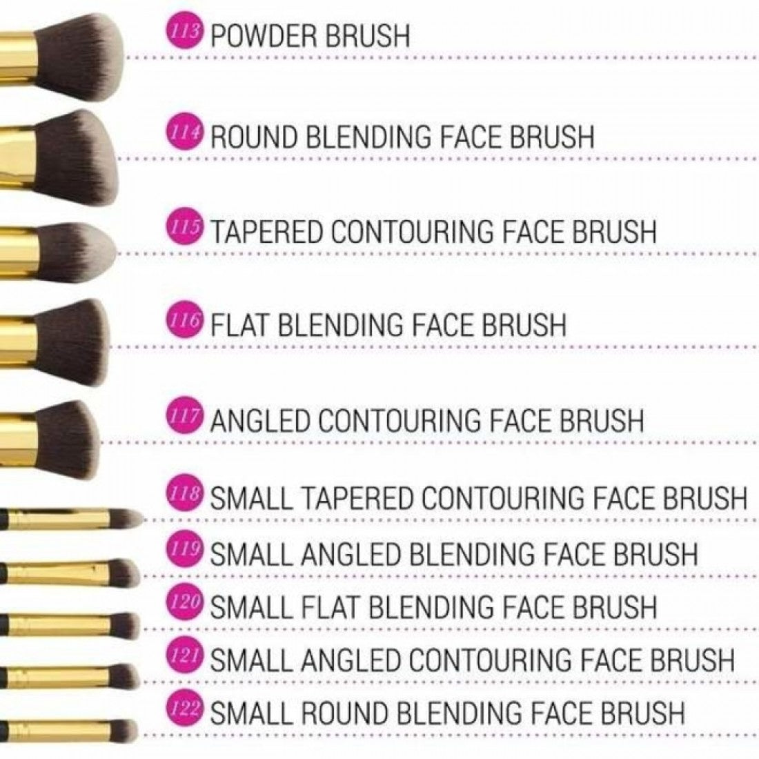 Sculpt And Blend 3 10 Pieces BH Cosmetics Brush Set
