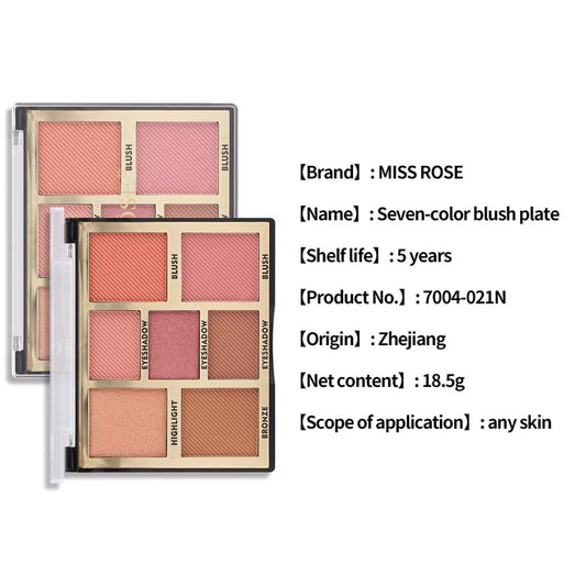 Miss Rose 7 Color Face Palette for a beginner makeup kit