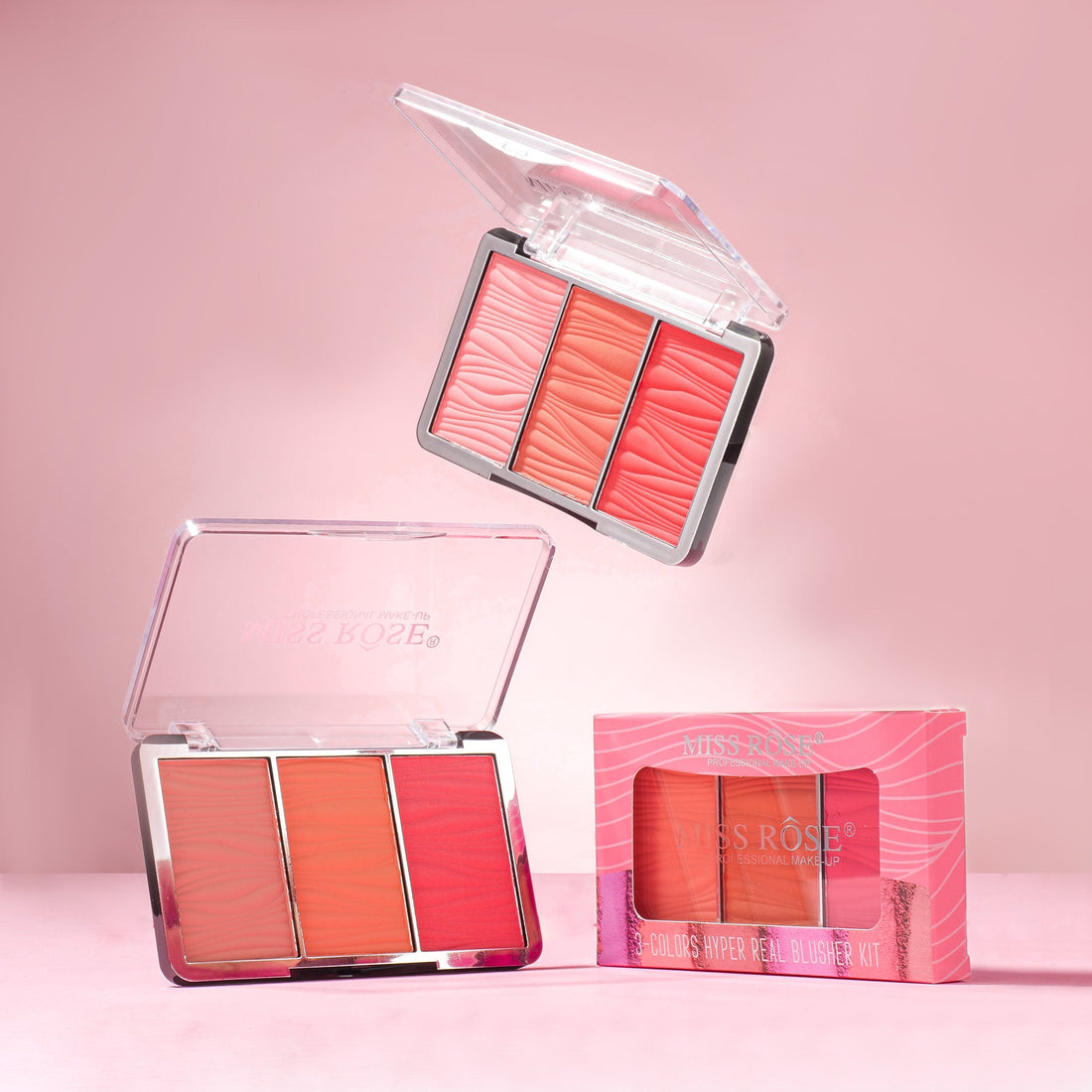 Miss Rose Triple Glow Blush Palette for Eid soft glam makeup
