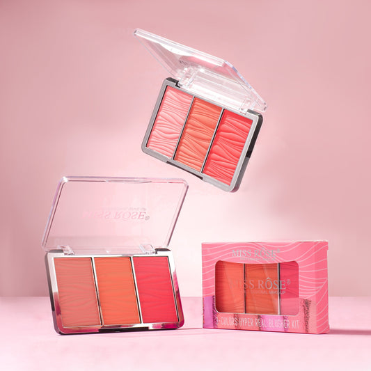 Miss Rose Triple Glow Blush Palette for Eid soft glam makeup