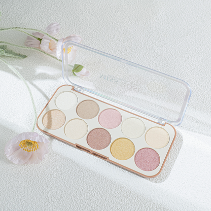 Miss Rose 10 Color Heaven Hue Highlighter Palette