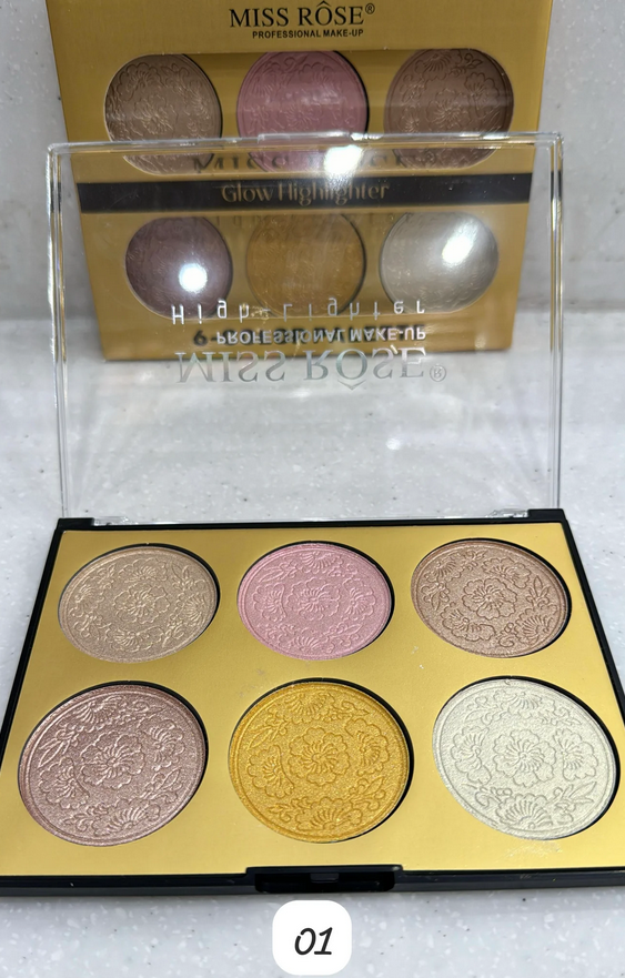 Miss Rose 6 color Radiant Glow Highlighter