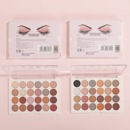 Miss Rose 24 Color Small Round Pearl Eyeshadow Palette