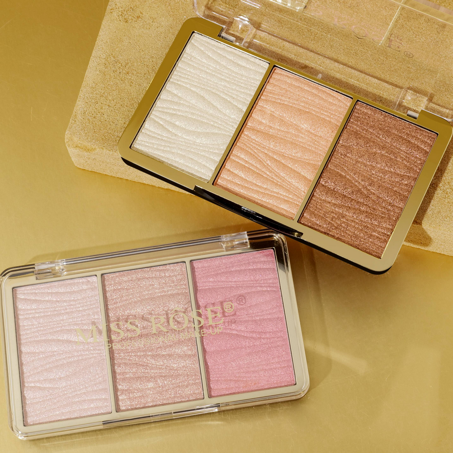 Miss Rose 3 Color Hyper Real Highlighter kit