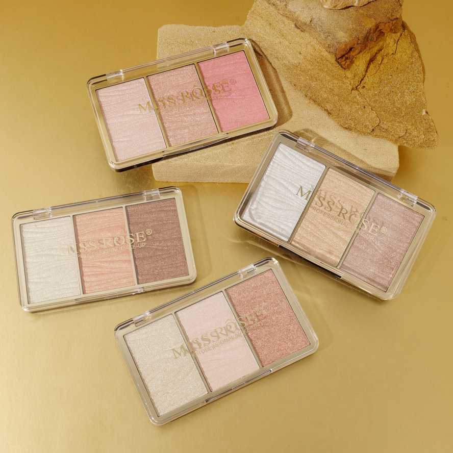 Miss Rose 3 Color Hyper Real Highlighter kit