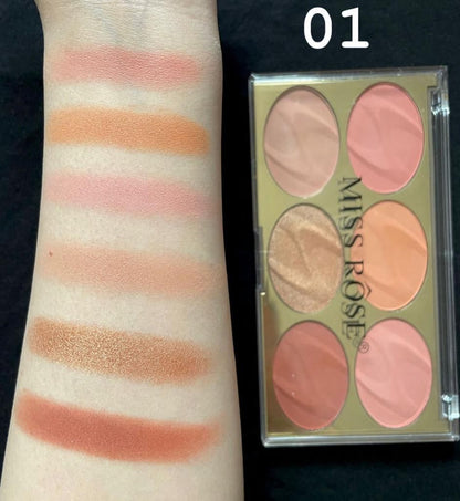 Miss Rose 6 Color Face Kit