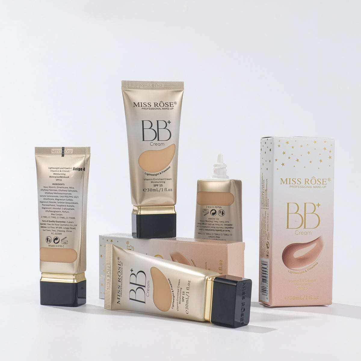 Miss Rose SPF Sun Protection Vitamin E BB Cream