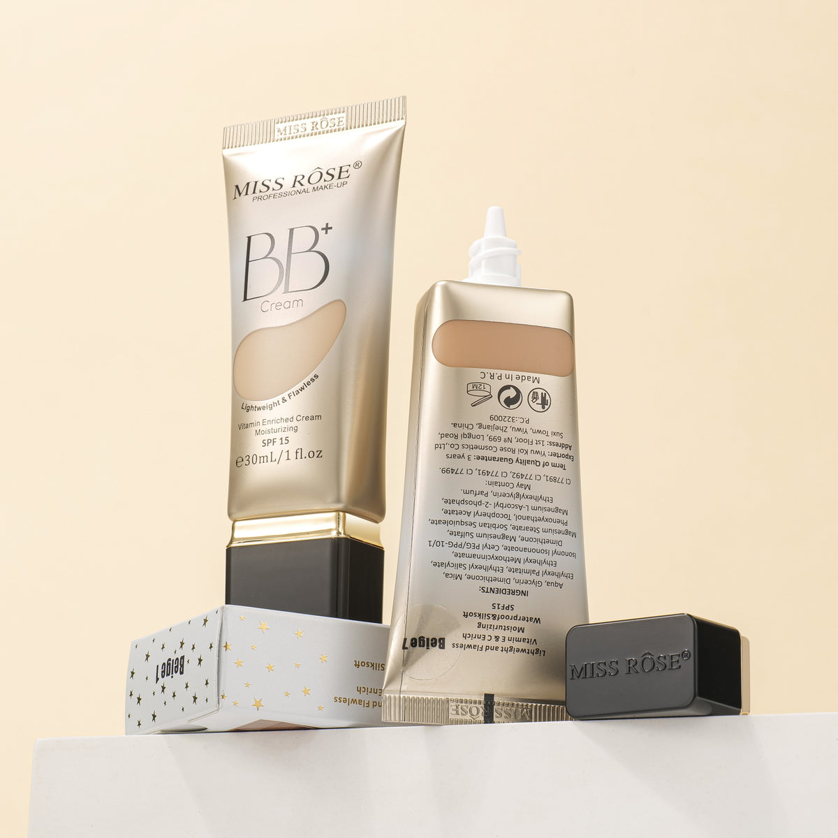 Miss Rose SPF Sun Protection Vitamin E BB Cream