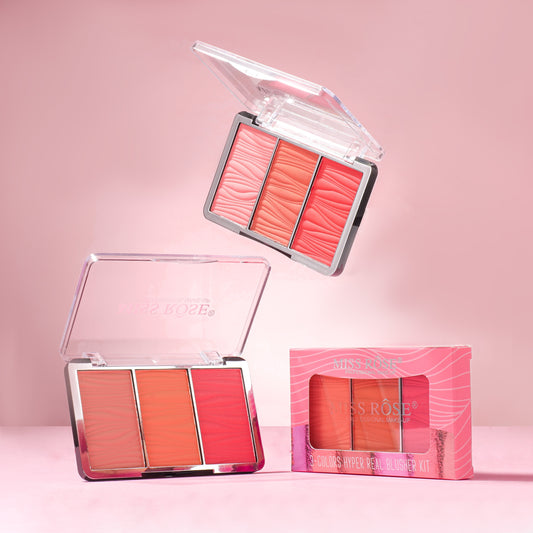 Miss Rose Triple Glow Blush Palette – 100% Original Miss Rose Pakistan