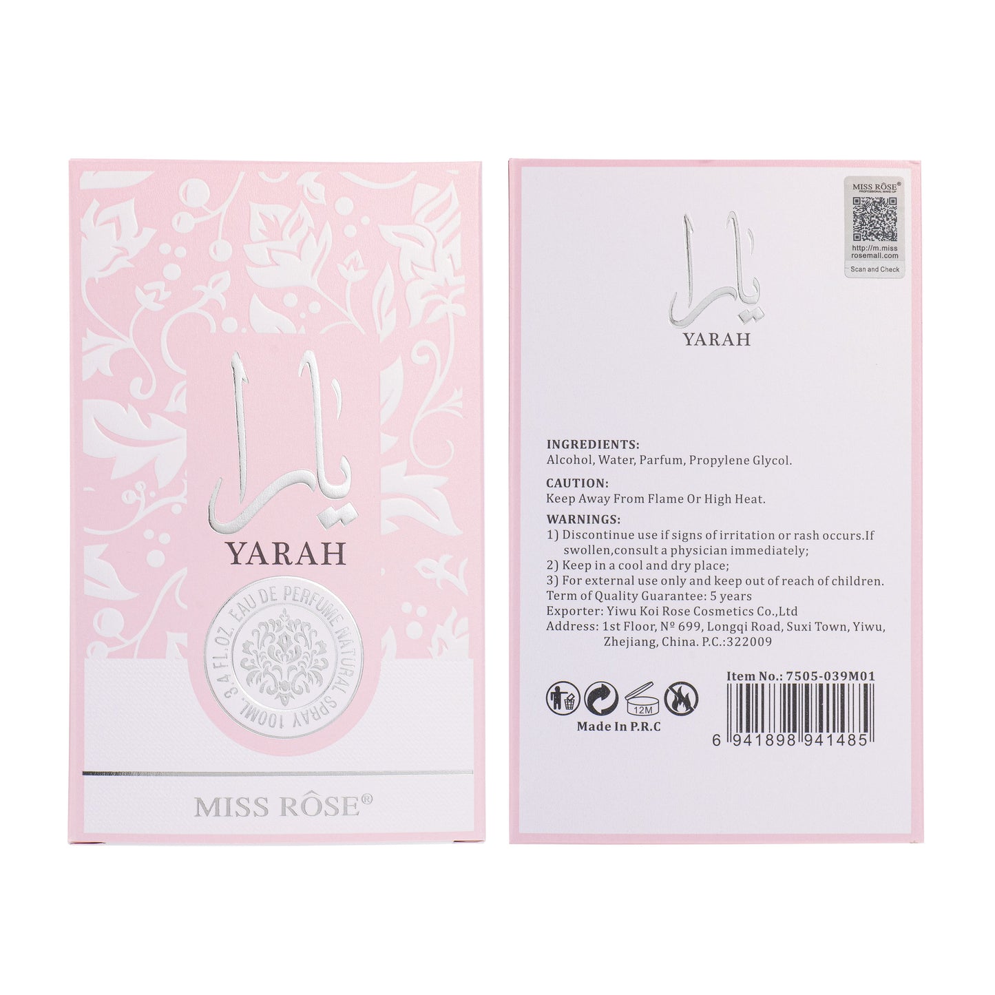 Miss Rose Yarah Perfume