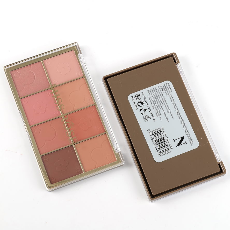 Miss Rose 8 Color Gold Brick Blushers