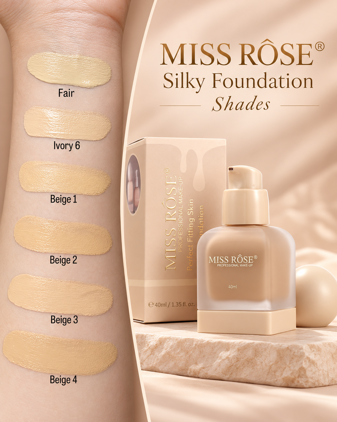 Miss Rose Perfect Fitting Skin Silky Foundation