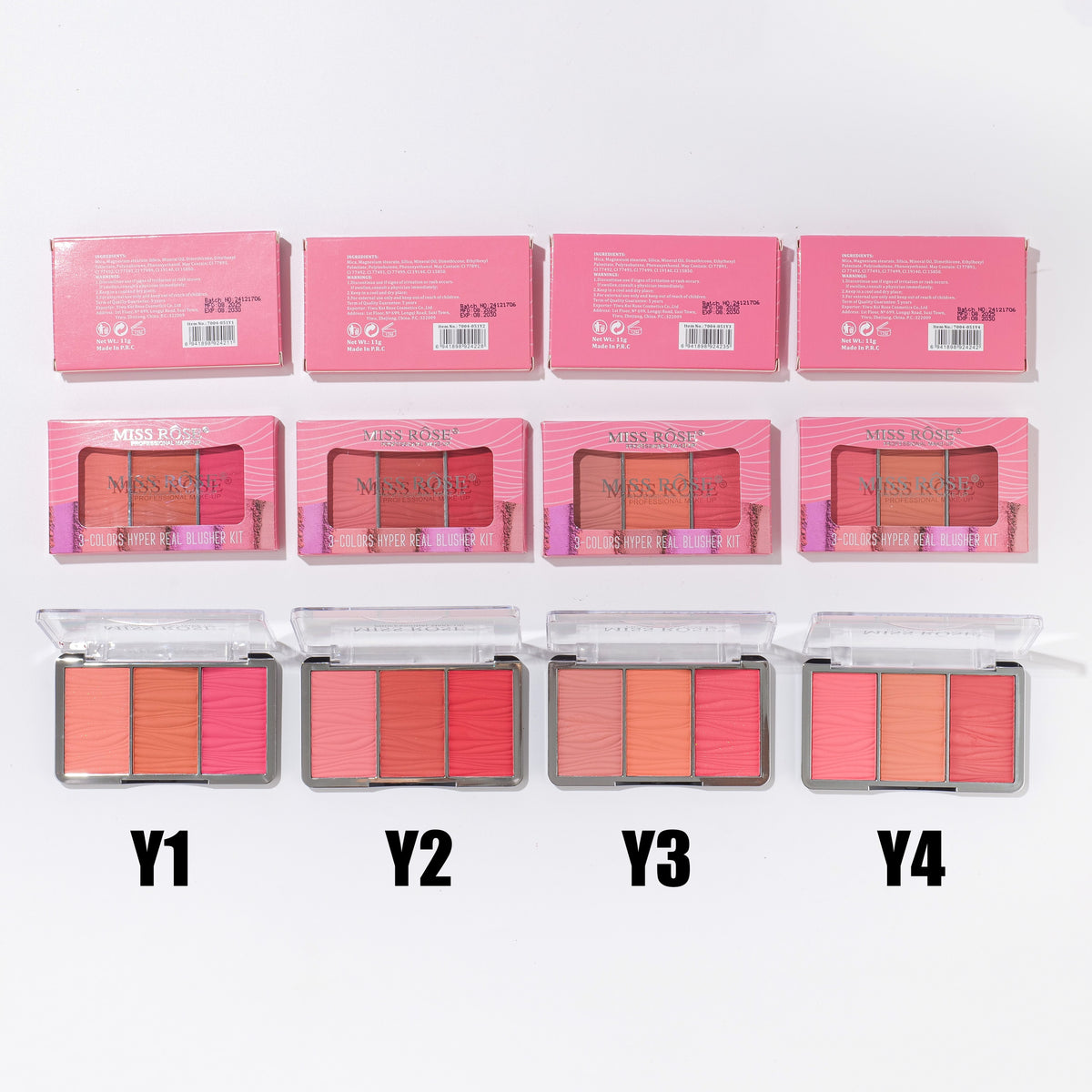 Miss Rose Triple Glow Blush Palette