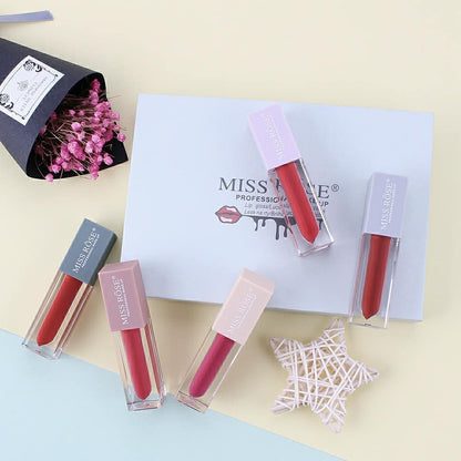 Miss Rose long lasting waterproof velvet matte Lip Gloss (Set of 5)