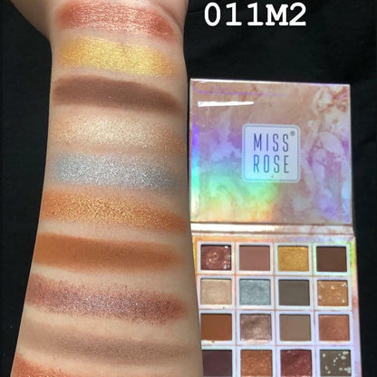 MISS ROSE 16 Color Pigment Eyeshadow Palette