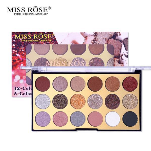 Miss Rose 18 Color Matte Shimmer Eyeshadow Palette