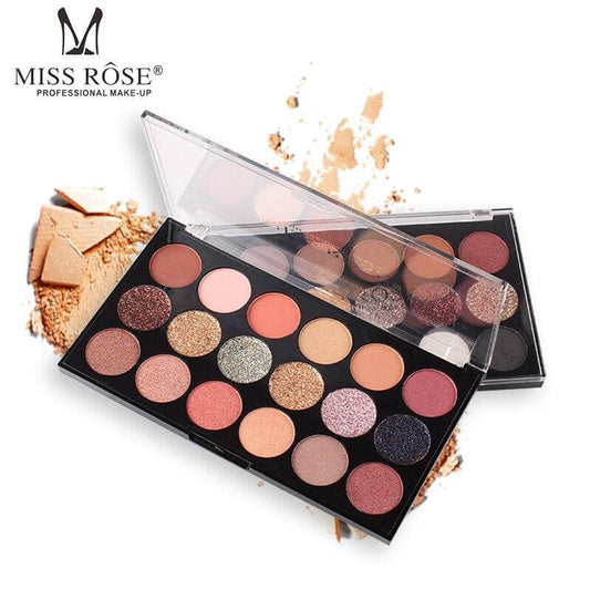 Miss Rose 18 Color Matte Shimmer Eyeshadow Palette