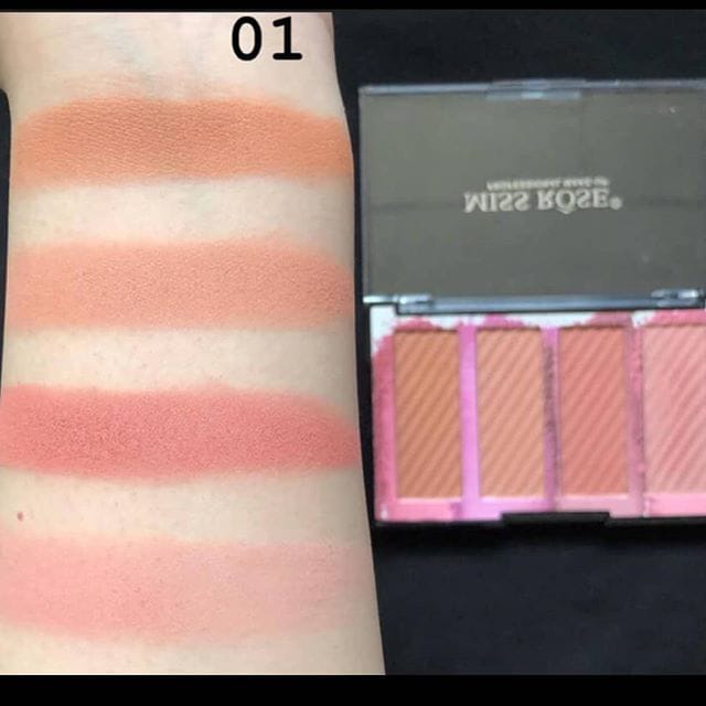 Miss Rose Bronzers 4 Color Blush Palette