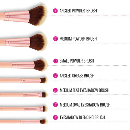 BH Chic 14 Piece Makeup Brush Set With Zip Bag