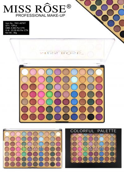 Miss Rose 70 Color Eyeshadow colorful palette