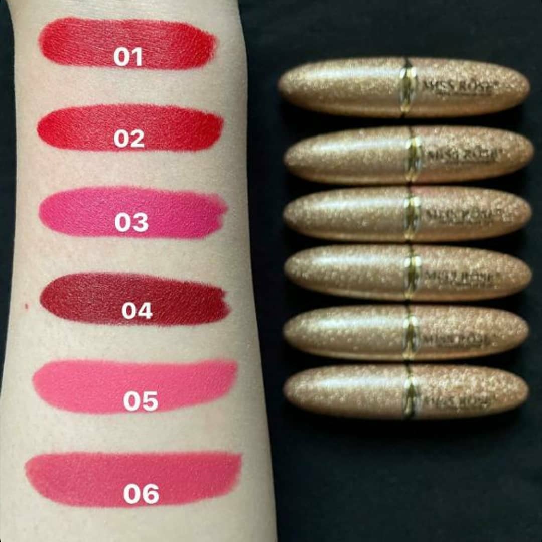 Miss Rose New Gold Plated Matte Lipstick