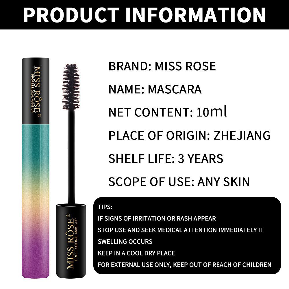 Miss Rose Gradient Aluminum Mascara 10ml with Silk Formula