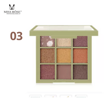 Load image into Gallery viewer, MISS ROSE 9 Colors Matte Pearlescent Powder Eyeshadow Palette
