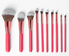 Load image into Gallery viewer, Bombshell Beauty 10 Piece Brush Set with Bag
