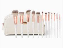 Load image into Gallery viewer, Bh Cosmetics Rose Romance 12 Piece Brush Set With Bag
