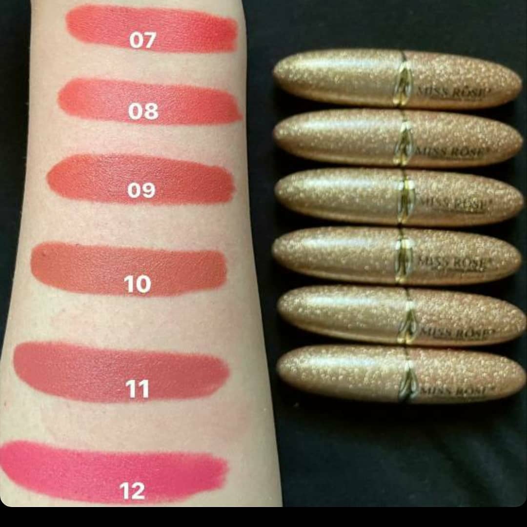 Miss Rose New Gold Plated Matte Lipstick