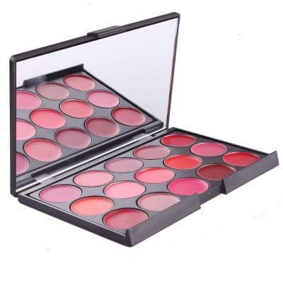 Miss Rose 15 Color Lipstick Matte Lip Cream Palette