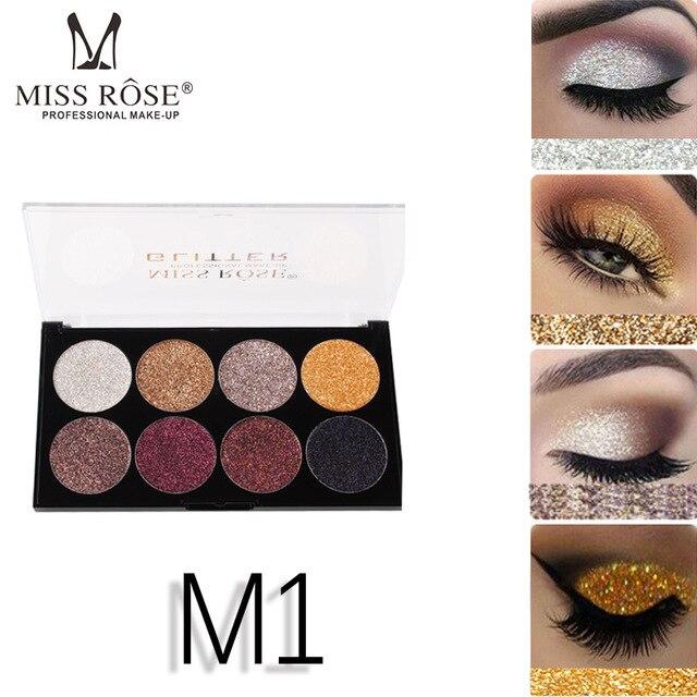 Miss Rose Makeup Palette 8 Color Glitter