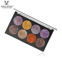 Load image into Gallery viewer, Miss Rose Makeup Palette 8 Color Glitter
