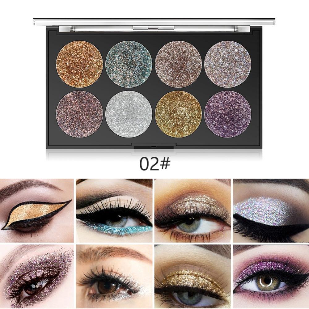 Miss Rose Makeup Palette 8 Color Glitter