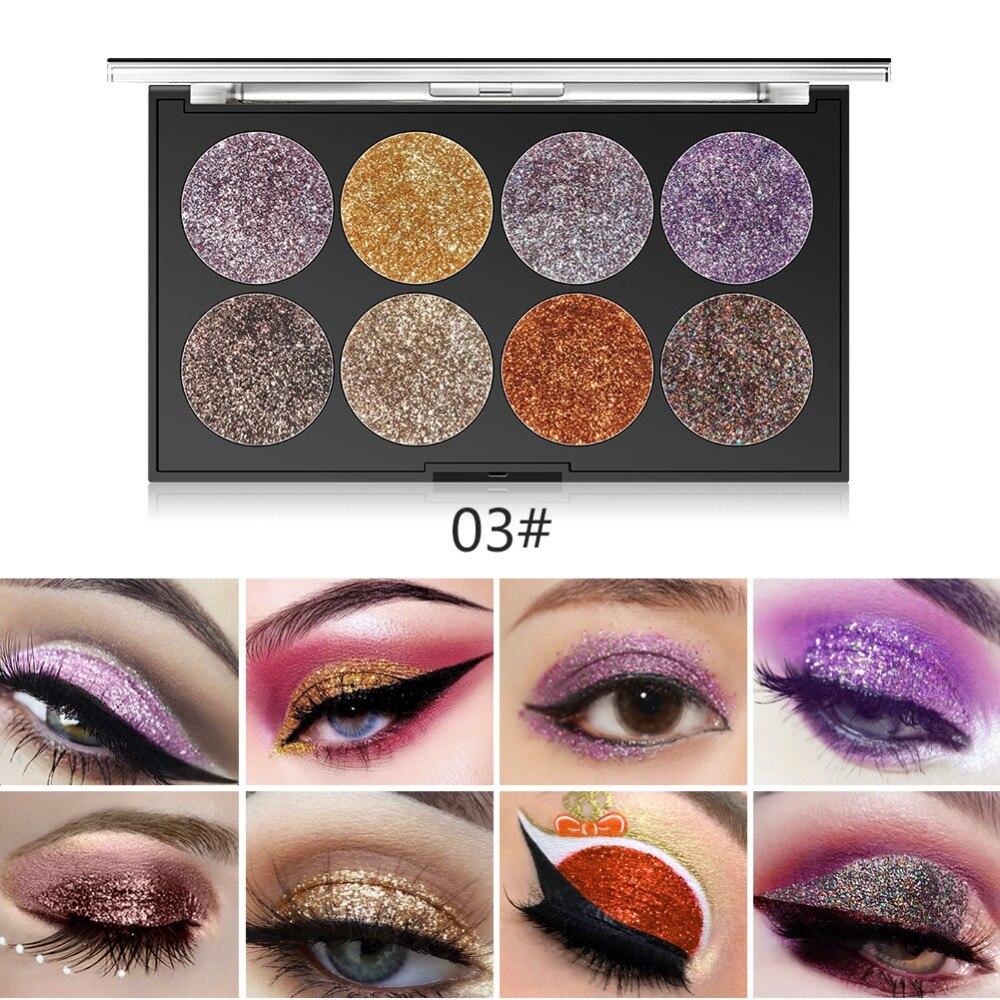 Miss Rose Makeup Palette 8 Color Glitter